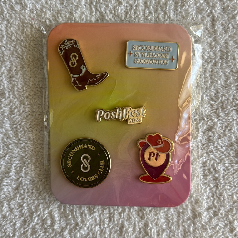 Poshmark Poshfest Enamel Pin Set